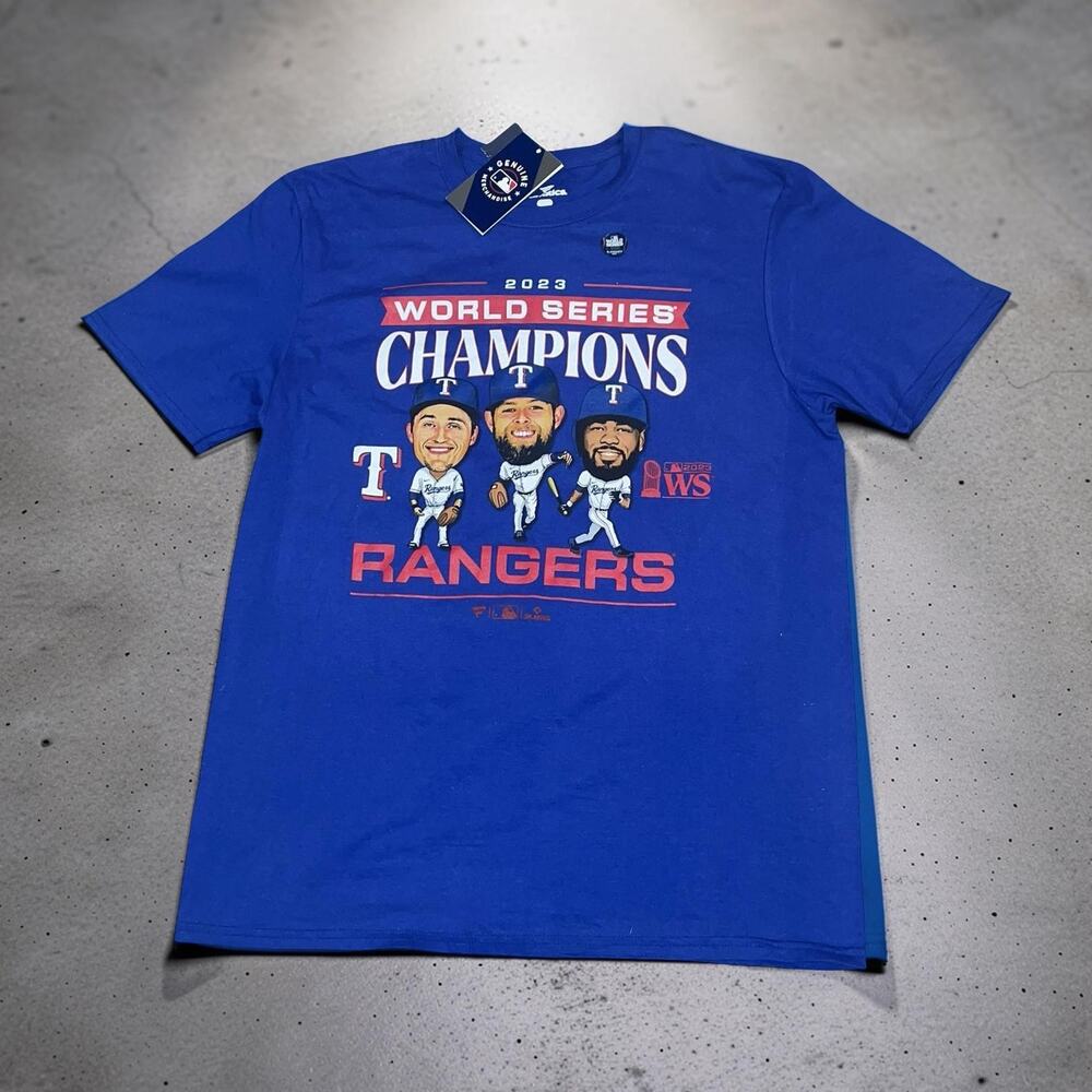 Texas Rangers 2023 World Series Champions MLB Baseball T-Shirt Mens L Fanatics